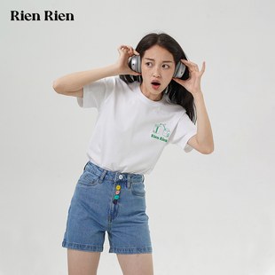 Rien Rien 果汁牛奶绣花T恤Milky and Juciy logo tee 夏季短袖