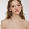aviho法式复古大珍珠项链，经典珍珠与时髦金球博主同款ins风锁骨