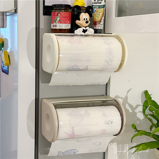 家用壁挂式厨房纸巾盒创意卫生间厕所，卷纸收纳盒带盖防尘纸巾架子
