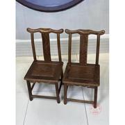 古典家具鸡翅木椅子实木官帽靠背椅中式餐椅学习小椅子儿童椅