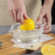 家用玻璃手动柠檬榨汁器压汁器，橙汁西柚青柠挤汁器果汁神器便携小