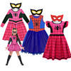 万圣节cosplay服装蜘蛛侠衣服儿童女孩，连衣裙子女童表演出cos服