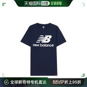 韩国直邮newbalance男士运动t恤黑色圆领印花logo简约百搭