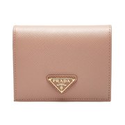 PRADA 女士淡粉色皮革短款钱包 1MV204-QHH-F0236