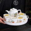 中式功夫茶具套装防烫简约把壶有耳杯陶瓷托盘家用办公大容量茶壶