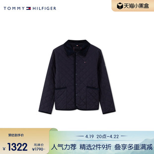 龙年系列Tommy 24春夏童装男菱格灯芯绒翻领棉服外套2412099