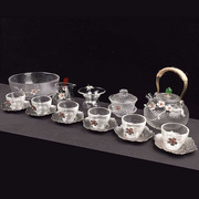 耐热玻璃茶具套装日式家用喝茶杯茶壶，盖碗整套泡茶器茶洗公道