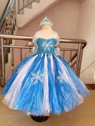 冰雪奇缘儿童DIY手工材料公主裙爱莎角色扮演塑料袋环保时装秀服