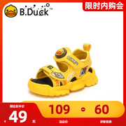 b.duck小黄鸭童鞋男童宝宝，凉鞋露趾夏季透气软底儿童小童沙滩鞋