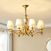 全铜客厅吊灯现代简约灯饰，轻奢卧室复古怀旧美式乡村灯具