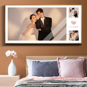 时光有约水晶婚纱照放大挂墙定制洗照片做成相框床头结婚照48寸
