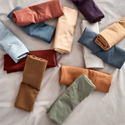 混搭100全棉磨毛系列~纯棉单品枕套INS青色枕芯套一对装
