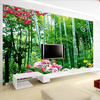 网红大自然风景绿树林竹子简约3d大型壁纸壁画客厅沙发卧室8d
