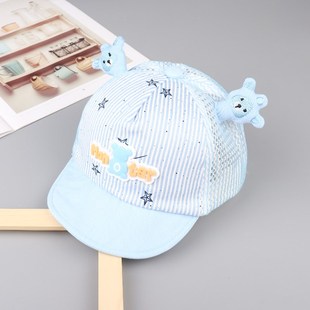 宝宝帽子夏天薄款网眼，鸭舌帽0-1岁男童，透气防晒2女孩夏季遮阳婴儿