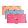 韩版女士钱包镂空叶子手拿包时尚长款PU钱包手机包卡包