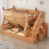 全实木子母床上下床双层床多功能两层高低上下铺家用儿童高箱木床