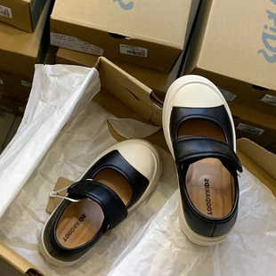 儿童玛丽珍皮鞋松糕帆布鞋日系女童洋气洋气魔术贴单鞋中大童板鞋