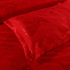 婚庆大红色四件套龙凤v图案y新婚，情侣红色贡缎，大提花全棉床上