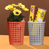 杂物桌面收纳筐塑料多功能家用零食玩具置物篮镂空小篓卫生垃圾桶