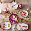 碗碟套装欧式陶瓷国潮网红创意，家用吃饭碗精致碗盘送礼骨瓷餐具