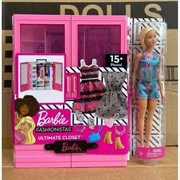 芭比娃娃之背包客徒步套装女孩过家家玩具生日礼物芭比新梦幻衣橱