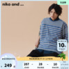 niko and ...T恤男2024年夏季横条纹宽松日系百搭短袖906740