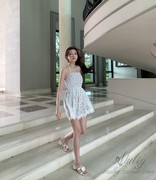 泰国设计师设计蕾丝，爱心露背甜美公主连衣裙短裙