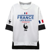 法国队服男女世界杯格列兹曼，球迷服休闲运动定制t恤衫半袖假两件