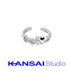 kansai字母星星情侣戒指小众，设计冷淡风个性指环，时尚男女手饰品潮