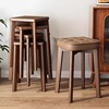 实木凳子家用板凳可叠放餐凳现代简约方凳木头餐桌椅子矮凳化妆凳