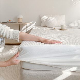 有态度全棉绗缝，夹棉床笠床垫保护套纯棉抗菌席梦思加厚全包防尘罩