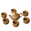粗陶功夫茶具套装家用简约客厅，办公室盖碗茶壶茶杯，复古陶瓷泡茶壶