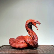 蛇摆家件居装饰道具生肖蛇木雕摆件创意工艺品非洲紫檀木实木雕刻
