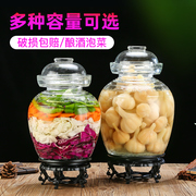四川泡菜坛子玻璃，加厚透明家用水密封腌制咸菜酸菜淹菜缸糖蒜罐子
