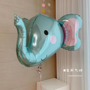 大象头动物造型卡通铝膜气球宝宝儿童飘空热气球生日装饰场景摆摊