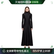香港直邮潮奢 Jil Sander 吉尔 桑达 女士 黑色高领连衣裙 J52CT0