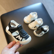 儿童凉鞋男童包头皮面1一2-3岁男宝宝凉鞋软底防滑婴儿学步鞋夏季