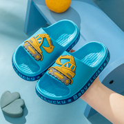 挖掘机儿童拖鞋男童夏季卡通洗澡一体室内防滑宝宝男孩软底凉拖鞋