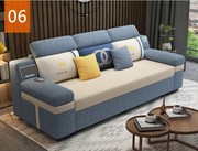 简约小户型布艺沙发床可折叠沙发客厅多功能两用海绵款麻棉科技布