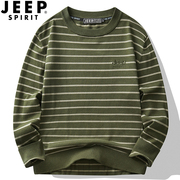 jeep吉普冬季毛衣男士宽松保暖针织，打底衫春秋圆领薄款套头，毛线衣(毛线衣)