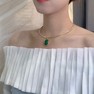 zhazha韩国优雅时尚气质，国潮高品质粉晶吊坠小众设计项圈耳环