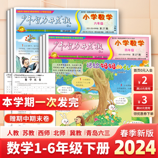 少年智力开发报小学数学报下册2024年春季单元复习同步训练小学生读物看图写画一二年级三年级四五六年级人教苏教北师西师同步课堂