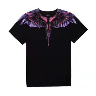 marcelo马塞洛mb翅膀短袖t恤男女情侣彩色，紫红翅膀经典半袖