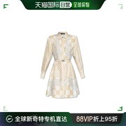 香港直邮Versace 范思哲 女士 巴洛克图案印花喇叭连衣裙 1013211