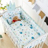 婴儿床上用品四件套宝宝床品套件软包布艺，床帏儿童床围棉可拆洗