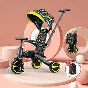 uonibaby儿童三轮车溜娃神器，手推车双换向折叠轻便婴儿宝宝脚踏车