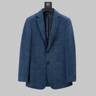 男士浅蓝色羊毛大衣，男常规款保暖加厚中年，羊毛呢子外套