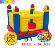 intex家用城堡跳跳乐蹦蹦池海洋球池充气蹦床游乐场儿童玩具