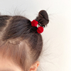 韩国头绳女儿童酒红色植绒五角星皮筋小女孩发圈扎头发丸子头发绳