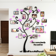 爱心亚克力3Di水晶立体墙贴 创意家居装饰画 客厅沙发卧室照片树